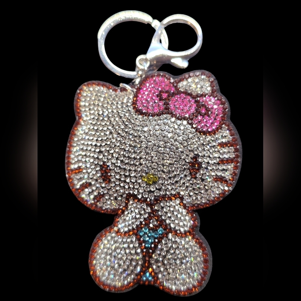 Hello Kitty Sparkling Rhinestone Keychain